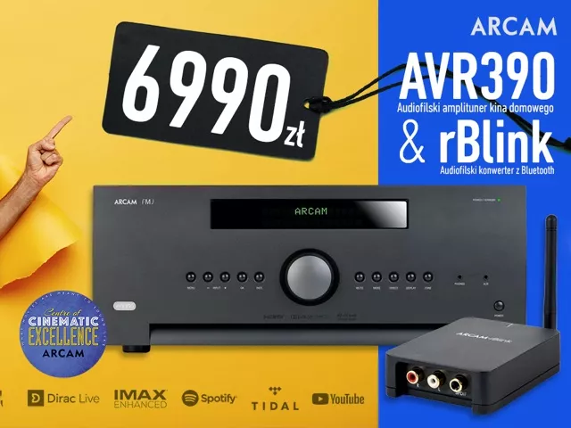 Arcam AVR390 z rBlink w prezencie!