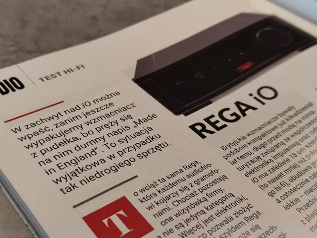 Rega io zrecenzowana w magazynie audio.com.pl!