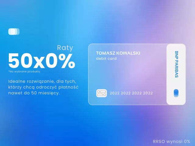 Raty 50x0% na kilkaset produktów!